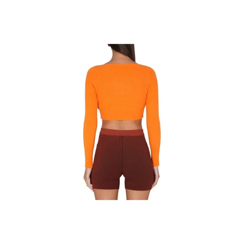 Jacquemus V Neck Buttoned Cropped Cardigan-1