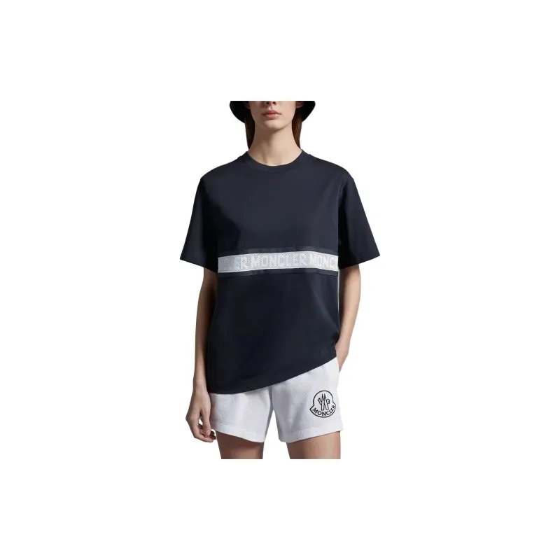 Moncler T-Shirts Women's Navy Blue-1
