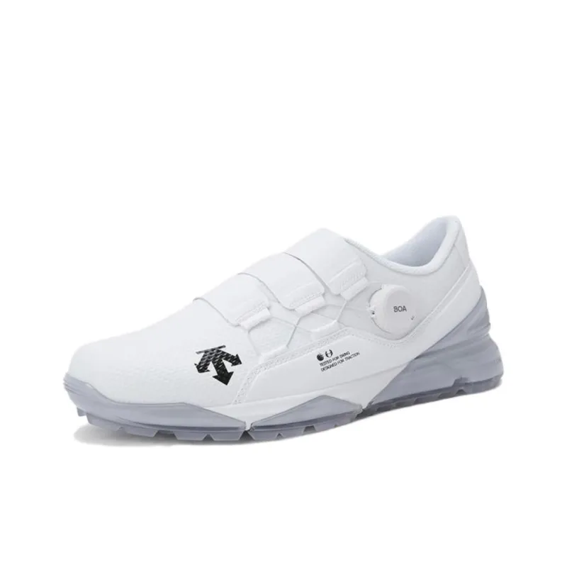 DESCENTE GOLF Non slip Lightweight Low Top Golf Shoes Men's White-2