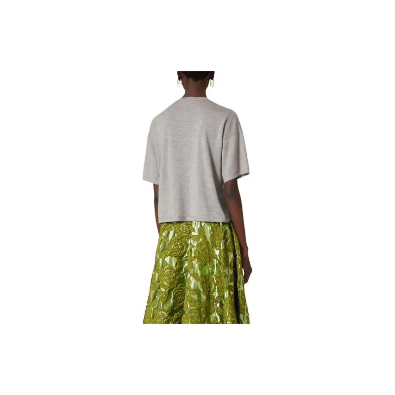 Valentino Crewneck Short-Sleeved Knitted T-Shirt-2