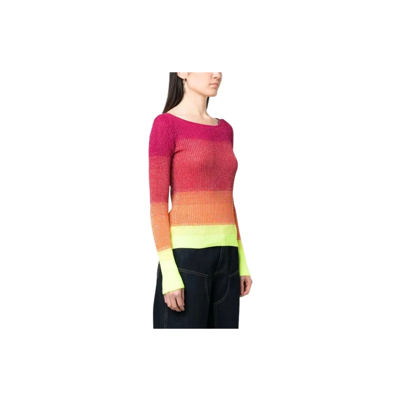 GCDS Colour block Ribbed knit Jumper-3