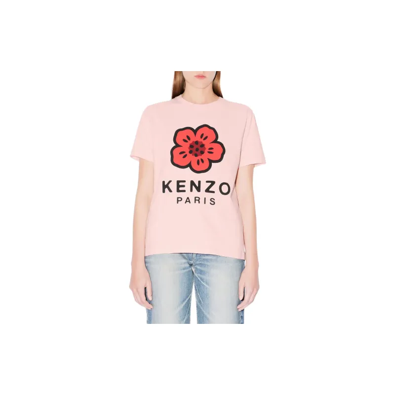 KENZO Floral Logo Printed Crewneck T Shirt-2
