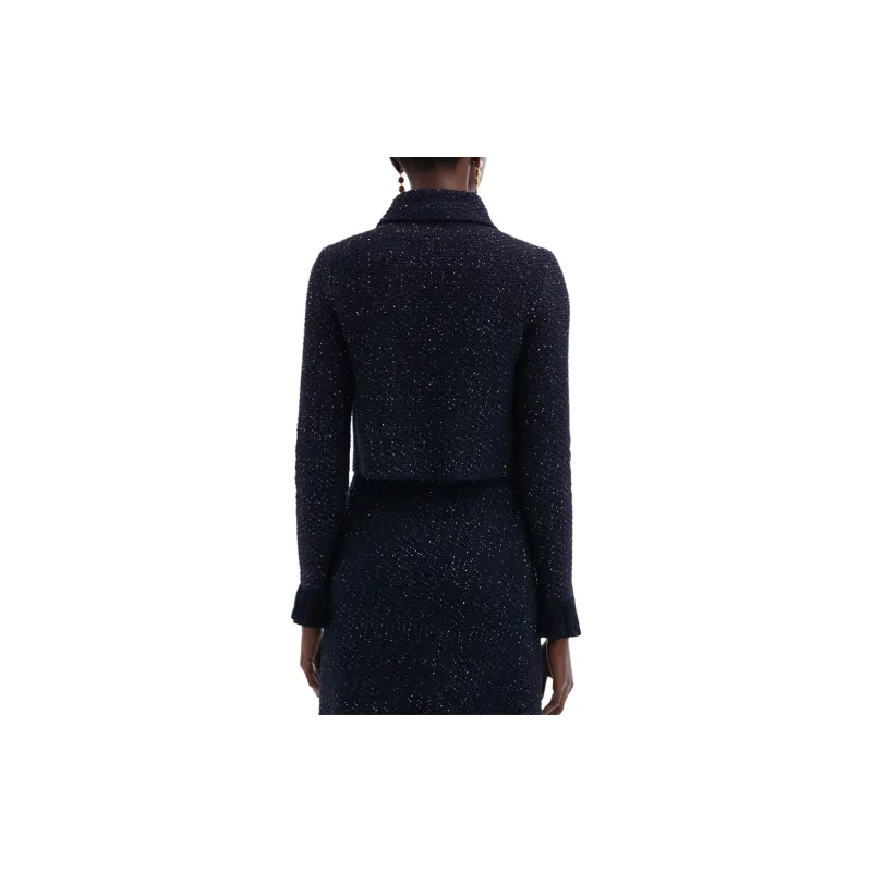 Oscar De La Renta Sequin Tweed Jacket-4
