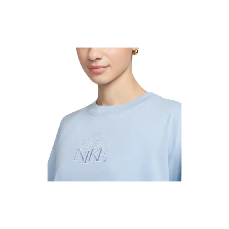 Nike Drop Shoulder Sleeve T-Shirt Women's Light Shell Blue-3