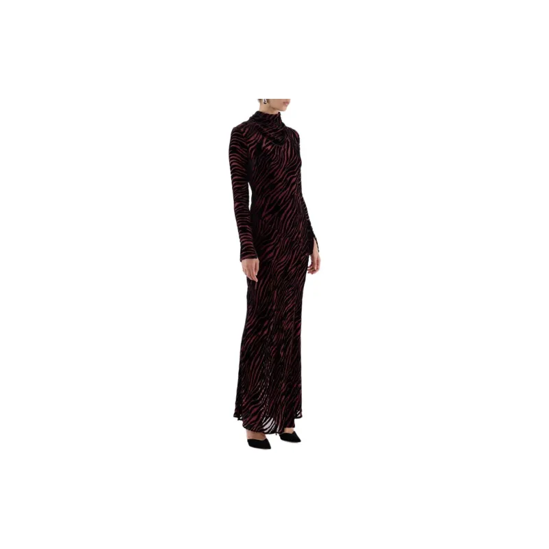 Rebecca Vallance Irina Semi sheer Side slit Gown-2