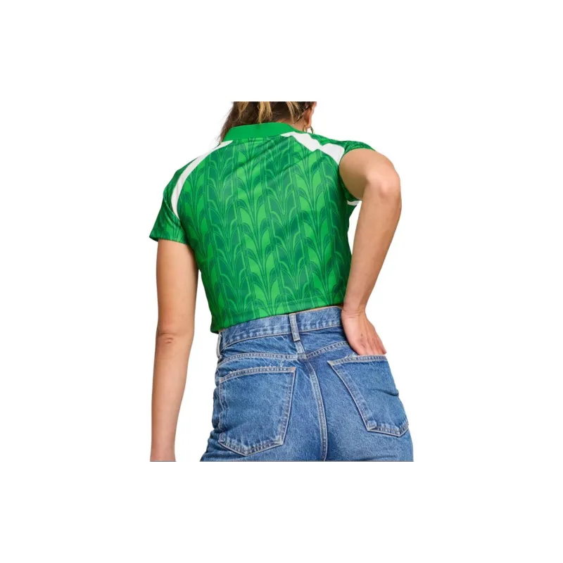 PUMA Playera De Fútbol Estilo Baby Tee Para Mujer-3