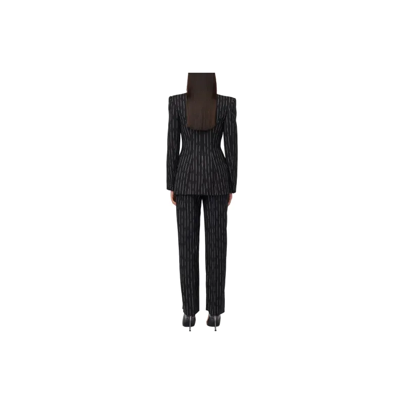 Alexander McQueen Double Breasted Striped Blazer-2