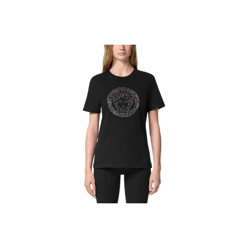 VERSACE Medusa Embellished T shirt-1