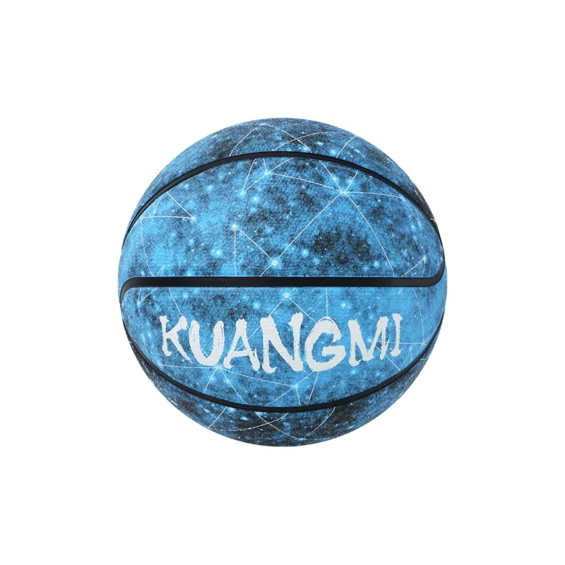 Kuangmi Rubber Basketball Blue Size 7 Ball Training Unisex-4