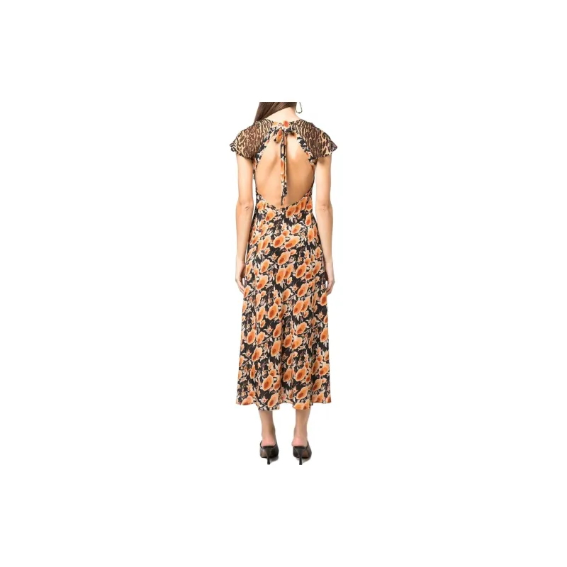 rixo Angelina Cap-sleeve Midi Dress-2