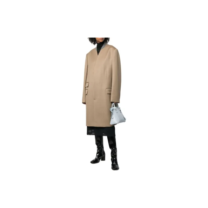 Maison Margiela Single Breasted Mid Length Coat-4