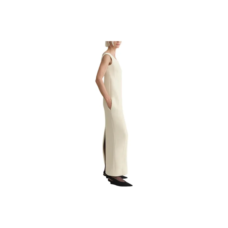 TOTEME Curved Off shoulder Maxi Dress-1