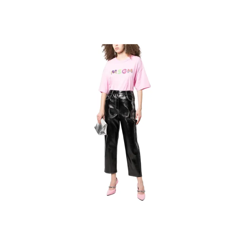 MSGM T Shirts Women's Pink-1