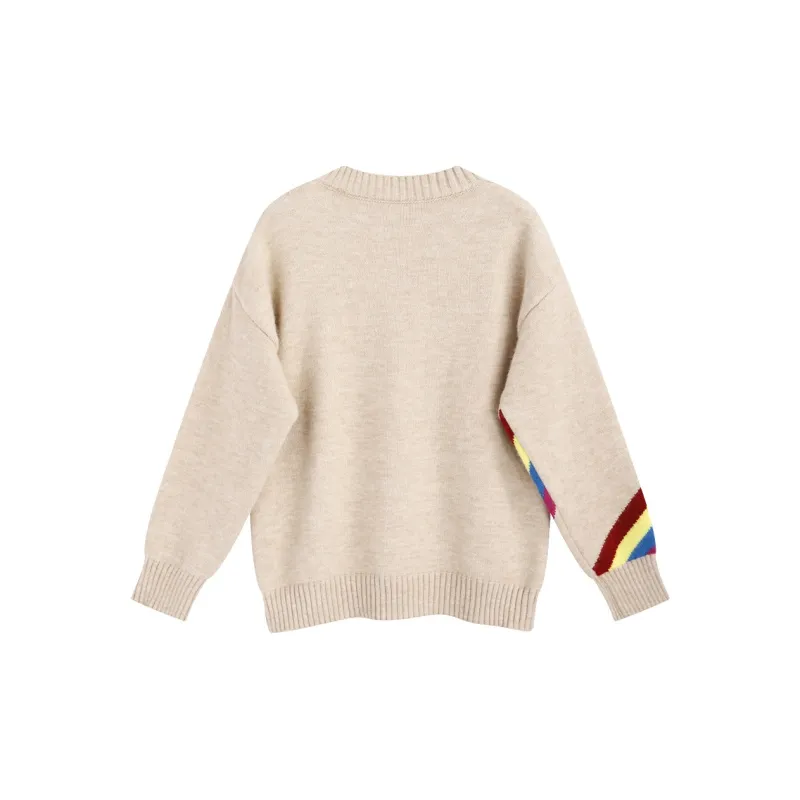 PZGE Knitwear Women's Rainbow Oat Gray-1