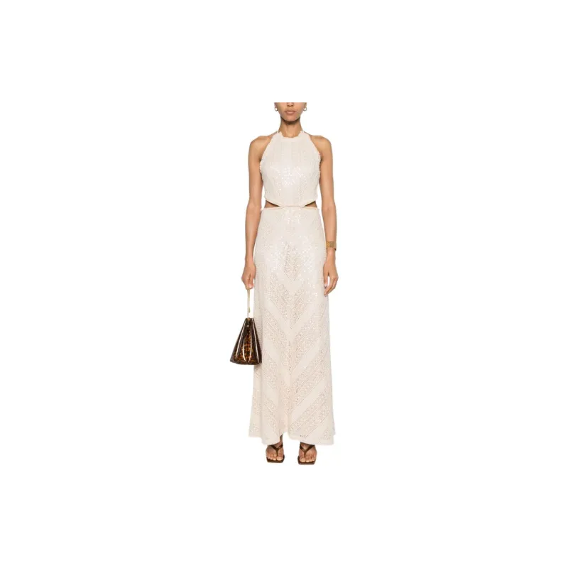 SABINA MUSAYEV SS24 Sleeveless Dress Women's Beige-1
