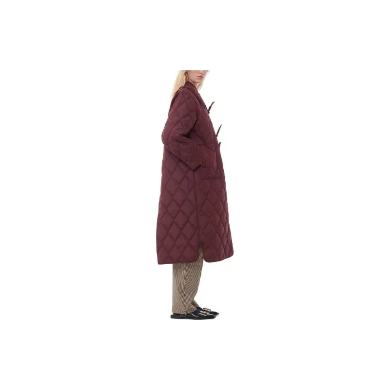 GANNI Coats Women's Noble Red-3