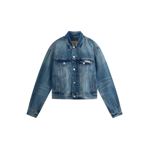 Calvin Klein Denim Jackets Women's Q24- Denim Light Blue