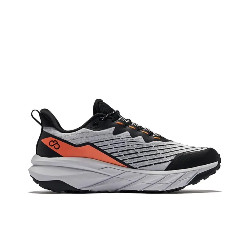 Erke Vertical And Horizontal Series Low Top Running Shoes Men's Mist Gray Jet Black-1