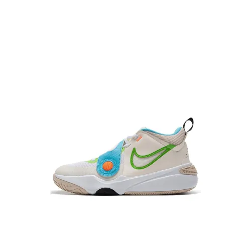 Nike Team Hustle D11 GS 'Pale Ivory Action Green'