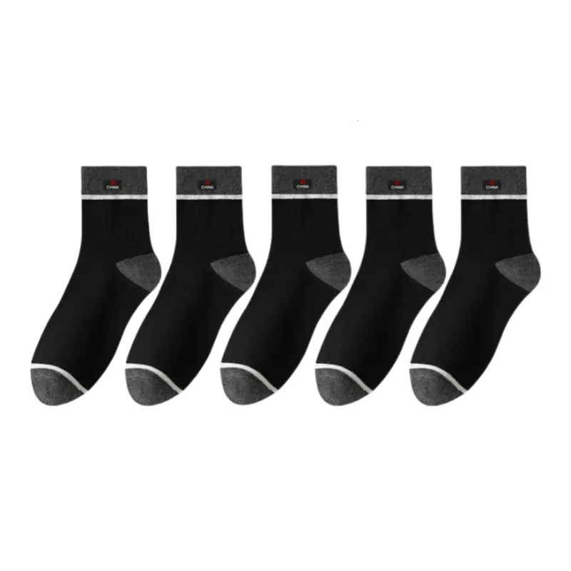 Lan Miao Mid Calf Socks Men's 5 Pack-14