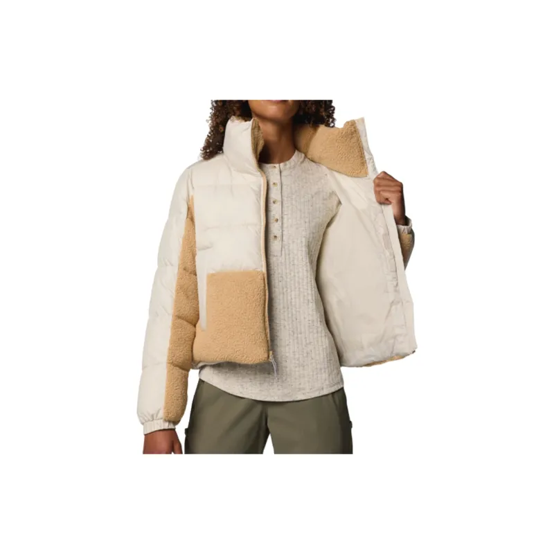 Columbia LEADBETTER POINT II SHERPA Puffer Jacket Women's Dark Stone Canoe-1