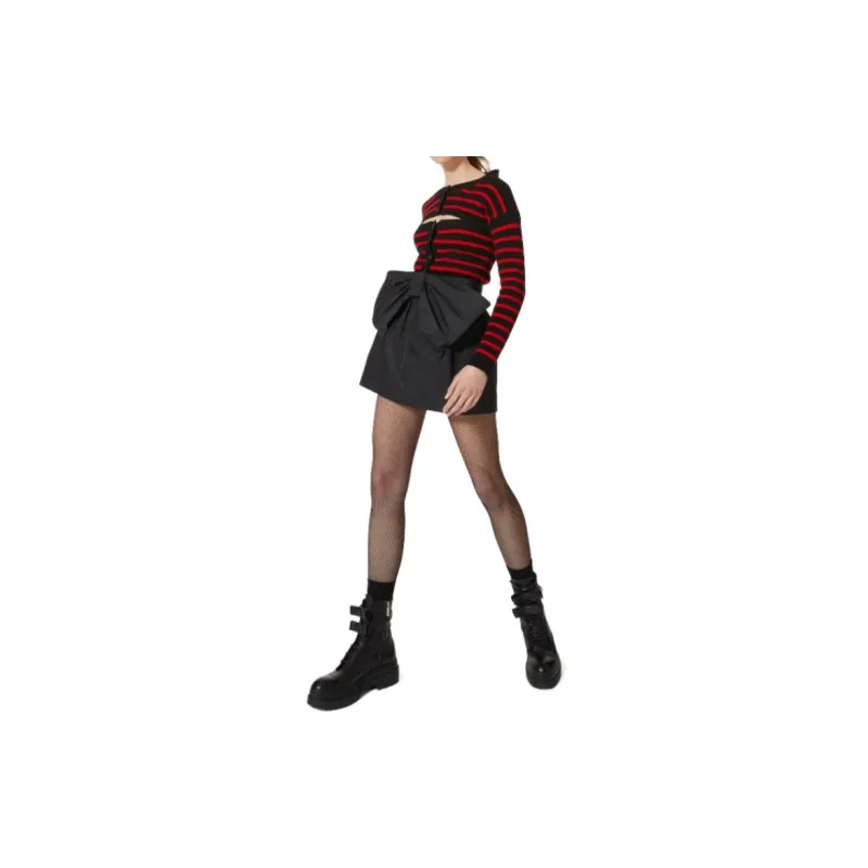 RED VALENTINO Casual Short Skirts Women's Black-3