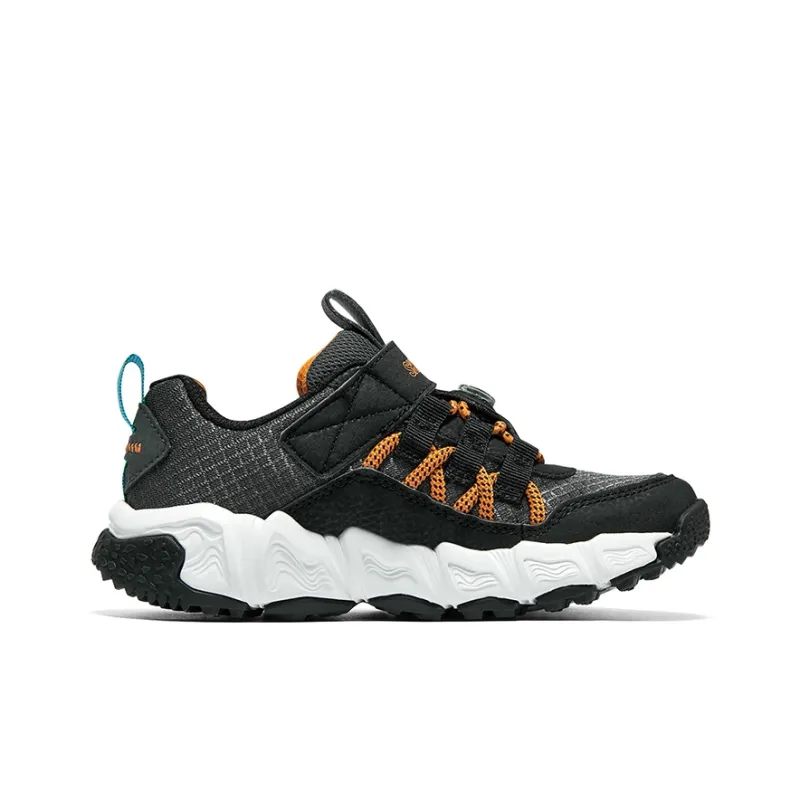 Skechers Slip Resistant, Abrasion Resistant, Breathable Low Top Kids' Running Shoes Black Orange Teenagers-1