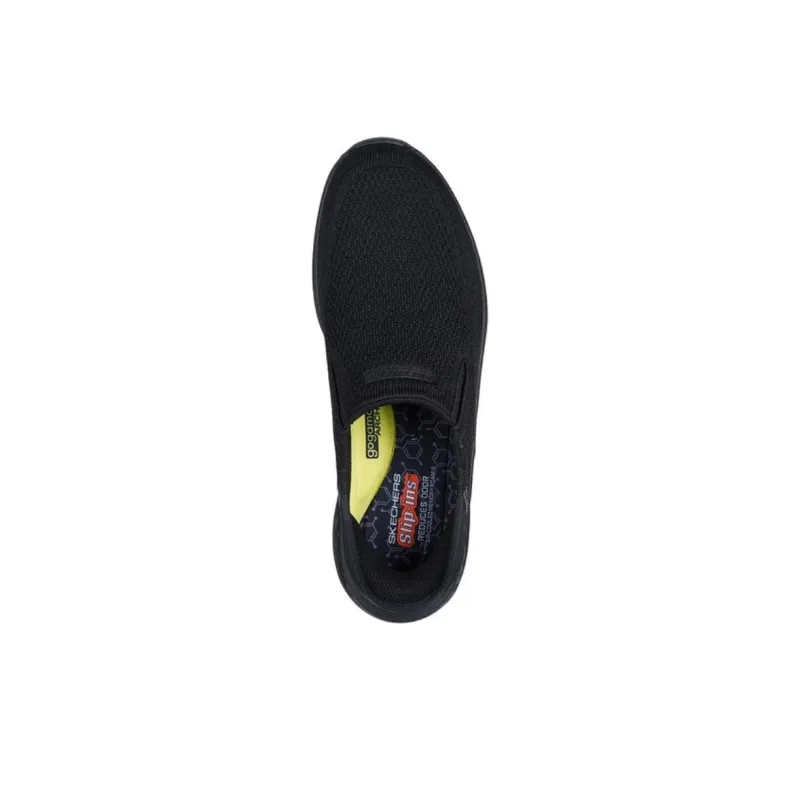 Skechers Street Breathable Support Lightweight Height Increasing Low Top Casual Shoes Men's Black-3