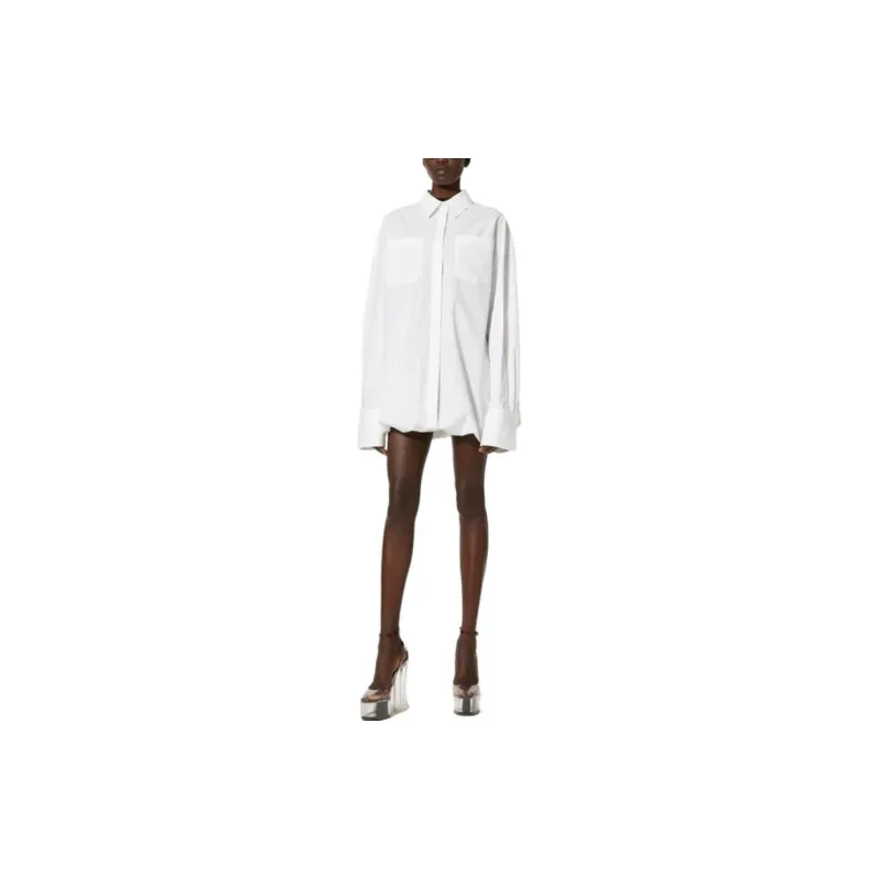 Valentino Wide Poplin Shirt 'Bianco/Ebano'-1