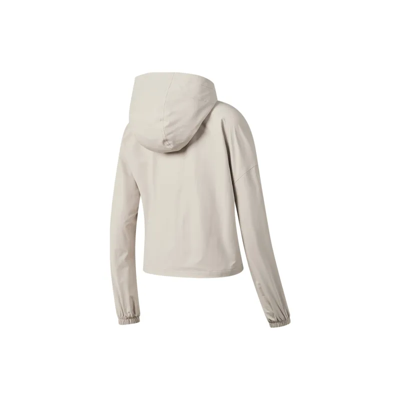 Erke Comprehensive Training Collection Sports Lifestyle Collection Trench Coat Women's Milk Brown-1