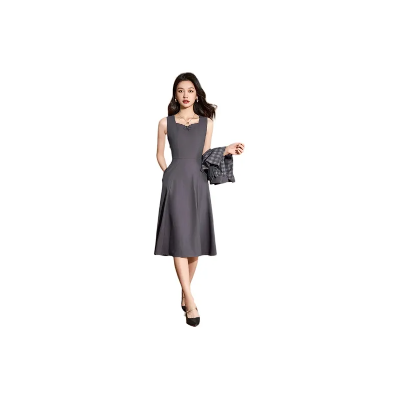 Mylan Two Piece Skirt Sets Women's Gray-2