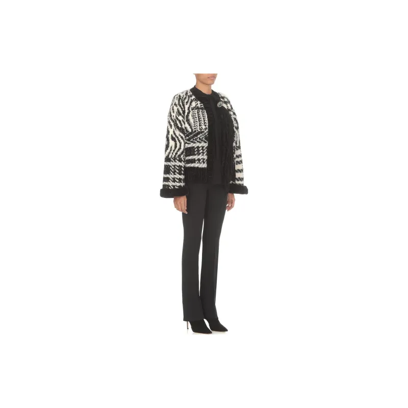 Roberto Cavalli Sweaters Women's Black White-2