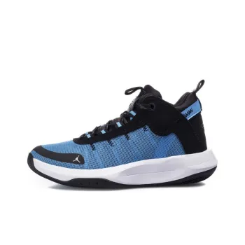 Jordan Jumpman 2020 Air Jordan Anti Slip Wear Resistant Mid Top Children's Basketball Shoes Blue Black Teenagers