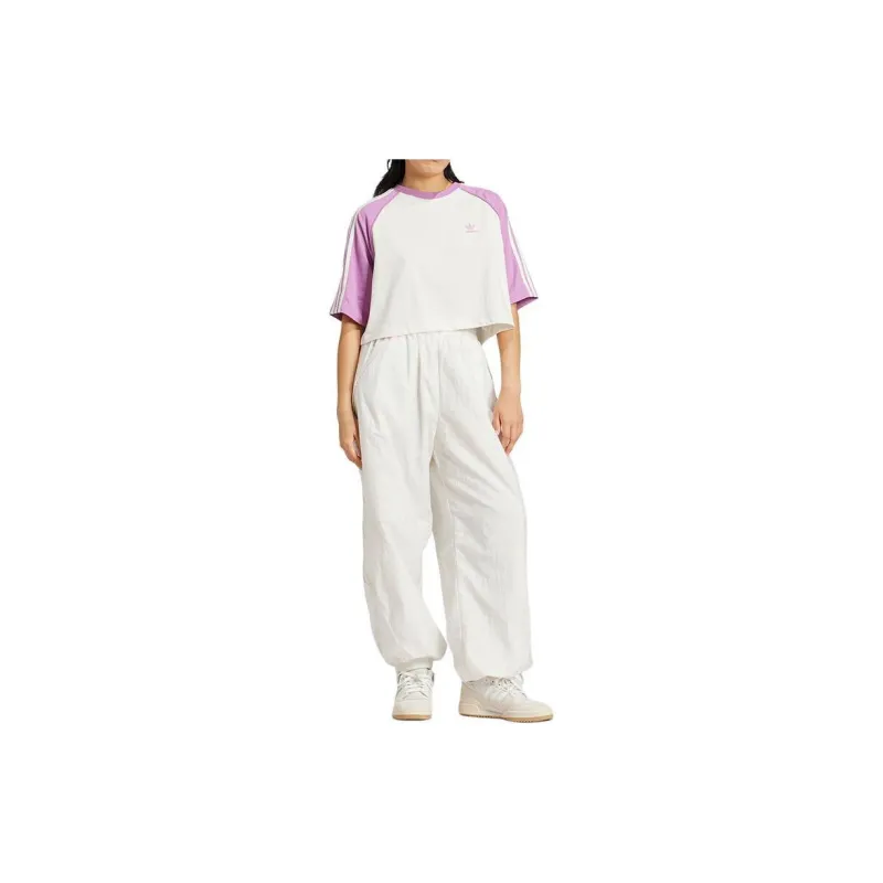 Adidas Originals ADICOLOR Raglan Sleeve T Shirt Women's White/Dark Purple-2