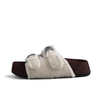 DOLIN COLLECTION Fuzzy Slippers For Outdoor Wear Women's