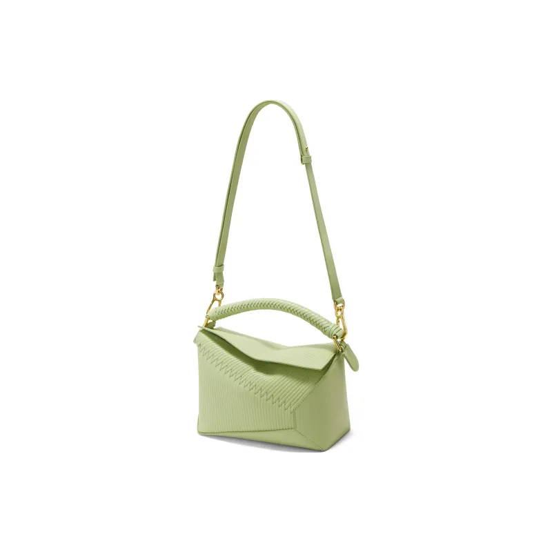 LOEWE Puzzle Cow Leather Shoulder Bag, Crossbody Bag, Handbag Small Size Women's Light Pear-4