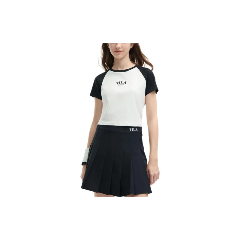 FILA Raglan Sleeve T Shirt Women's Jet Black-1