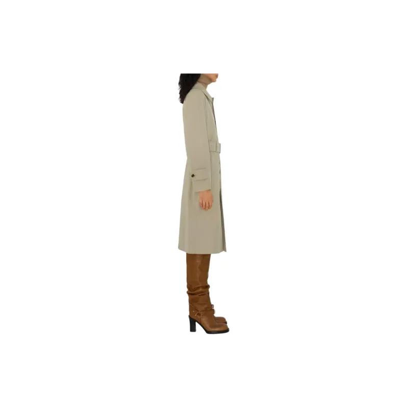 Burberry Cotton Gabardine Coat-5