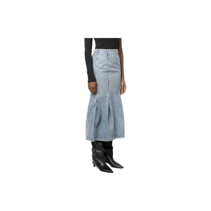KHAITE Levine Denim Skirt-2
