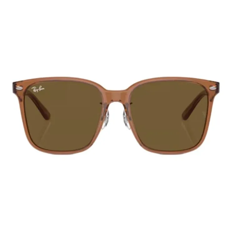 RayBan Plate Frame Square Sunglasses Unisex Brown-1