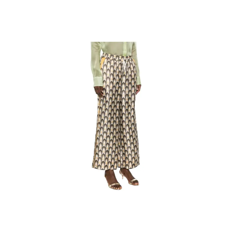 Lorena Antoniazzi High waist Palazzo Silk Trousers-3
