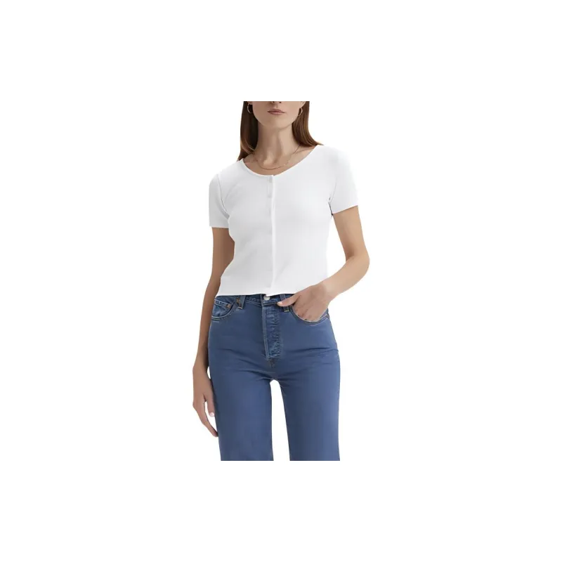 Levis T Shirts Women's White-1