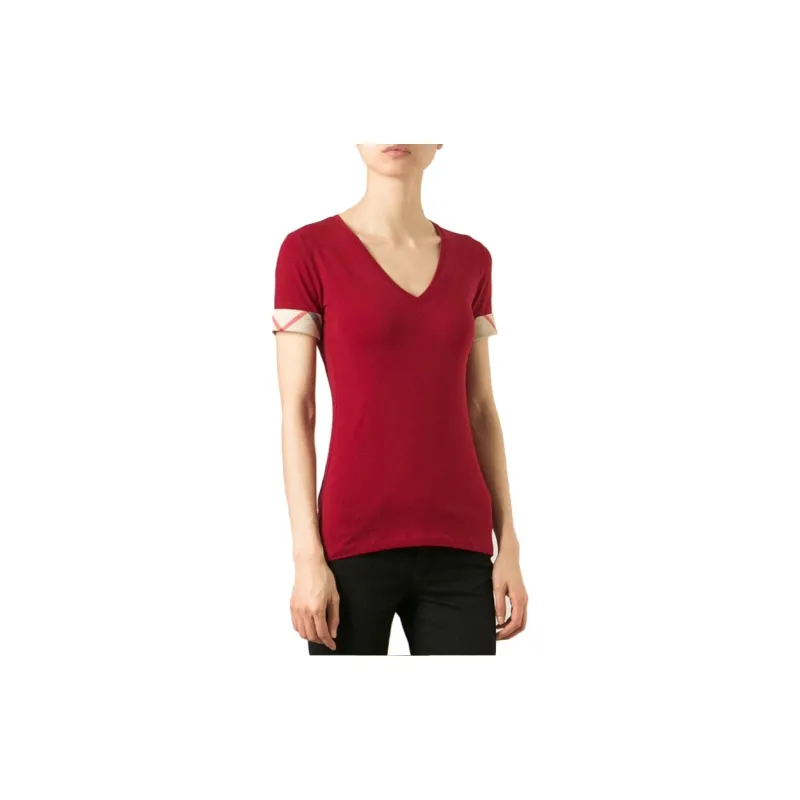 Burberry T Shirts Women's Red-2