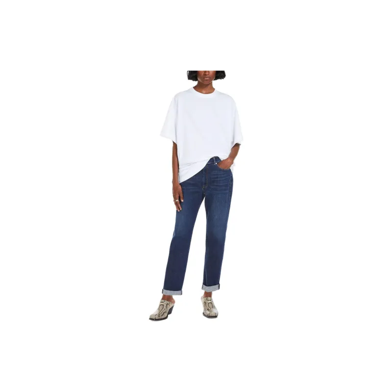 MaxMara Navata Collection Perfect Fit Boyfriend Cut Jeans Women's Blue-1