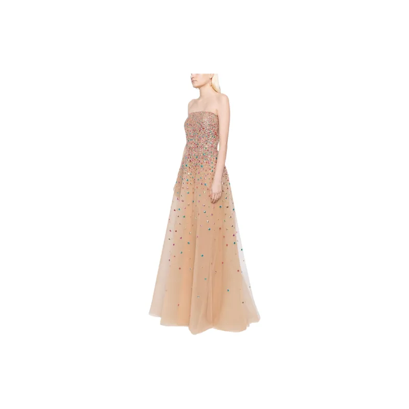 ELIE SAAB Bead-embellished Strapless Gown-3
