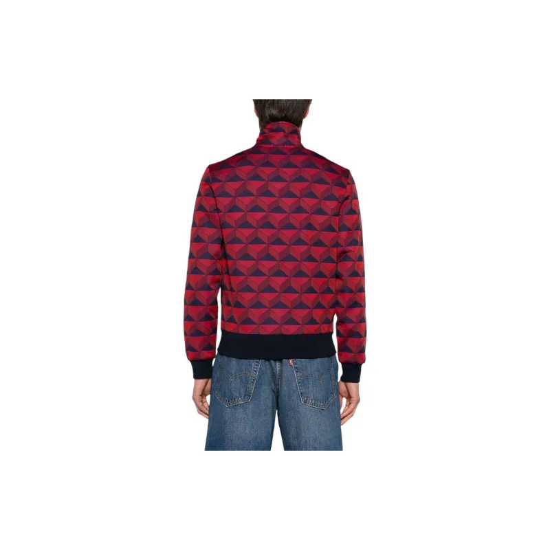 LACOSTE Zip up Geometric jacquard Sweatshirt-4