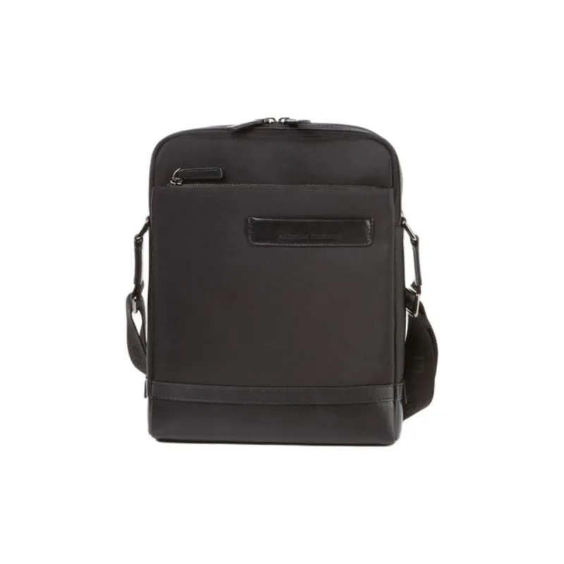 AMERICAN TOURISTER Nylon Shoulder Bag, Crossbody Bag Unisex Black-0