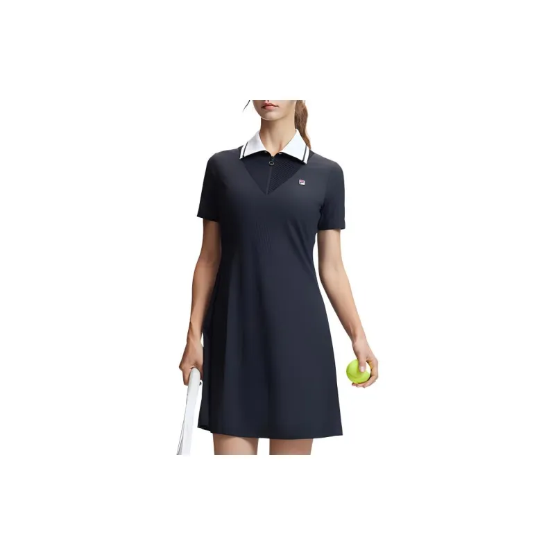 FILA Skirt Set Women's Dark Flow Black-2