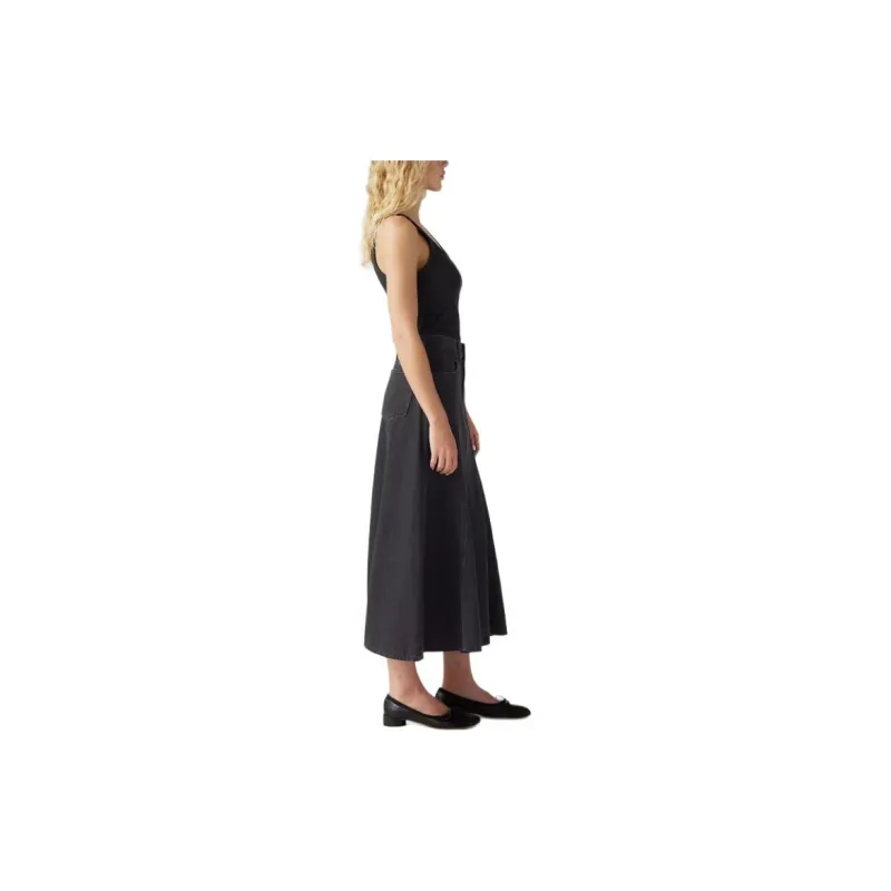 Levi’s Denim Long Skirts Women's Black-4