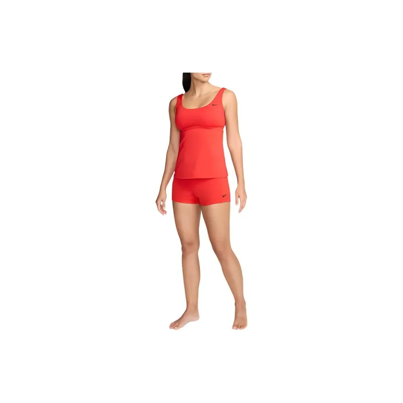 Nike Ankini Women's Swimsuit Top Two Piece Swimsuit Women's Light Dark Red-2